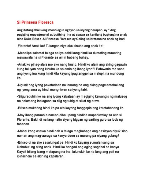 Bea Monologue Prinsesafloresca .